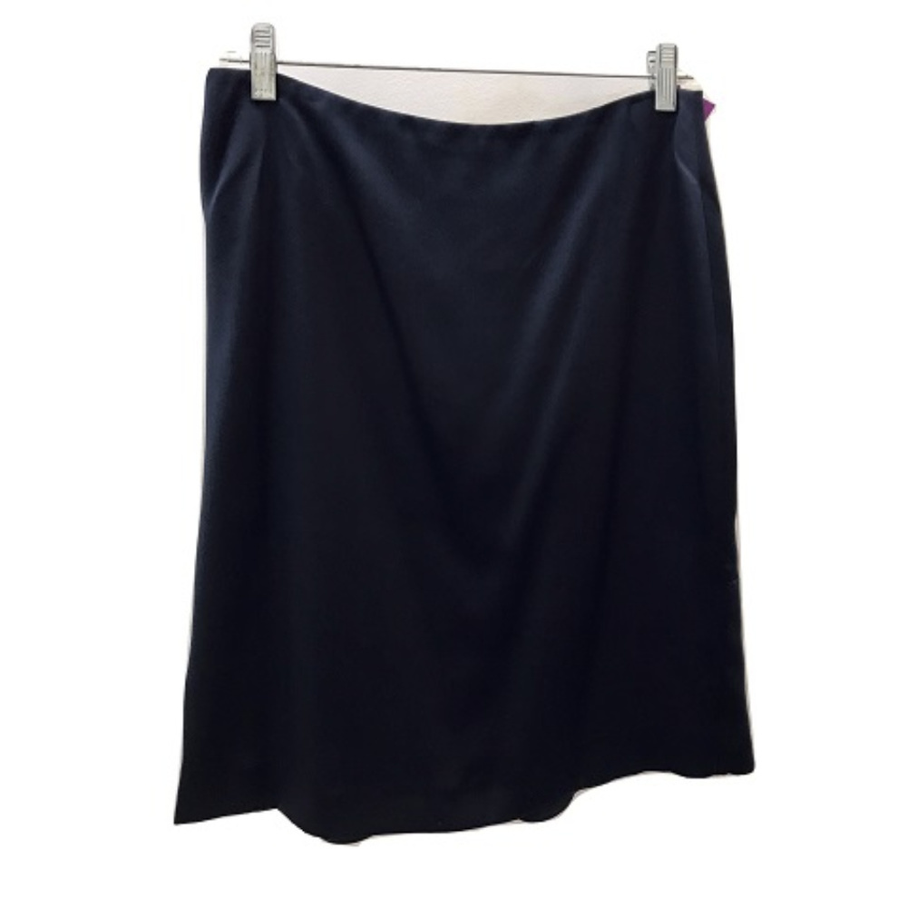 Ellen Tracy Navy Silk Skirt